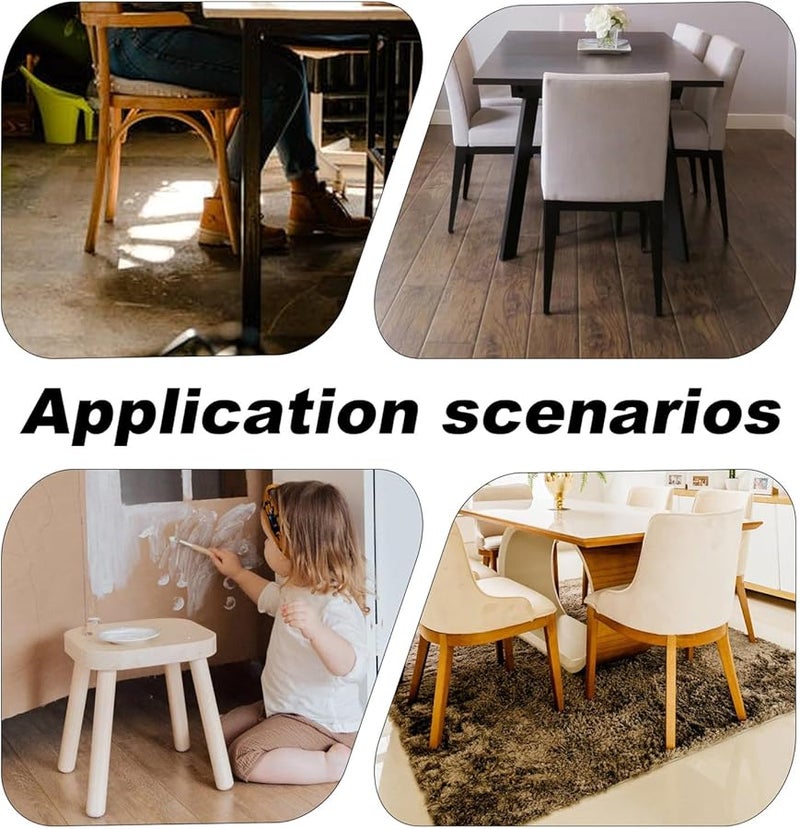 Wood Grain Felt Furniture Chair Leg Floor Protectors 6Cm Inner Diameter 4Pcs Hardwood Floor Protection - Image 3